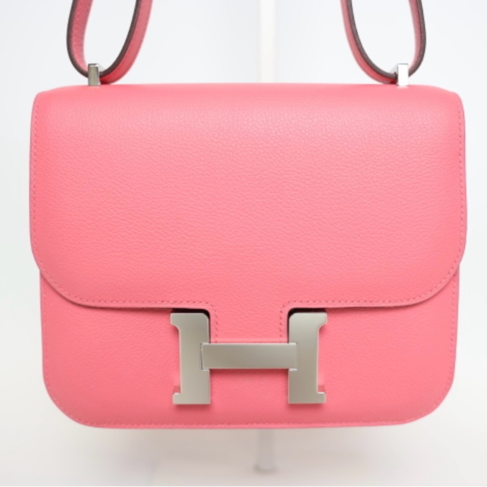 Hermes Constance 18, RoseAzalea Verso Evercolor with Palladium Hardware